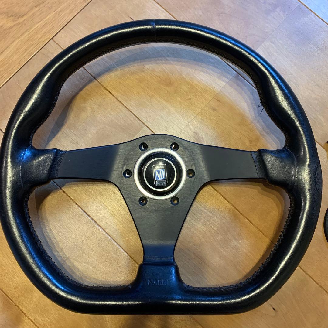 NARDI ND ステアリングホイール ブラック　レザー　Dタイプ