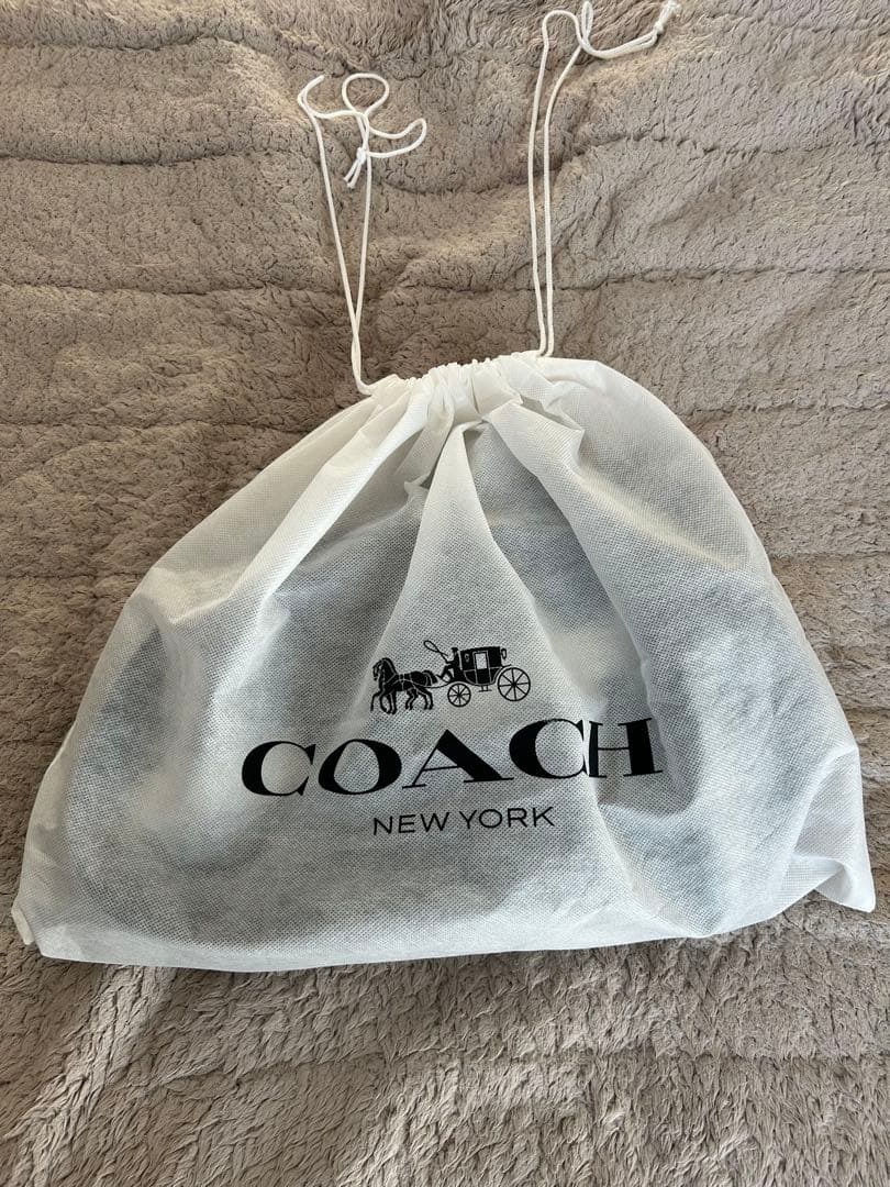 COACH ストライプデザイン ショルダーバッグ