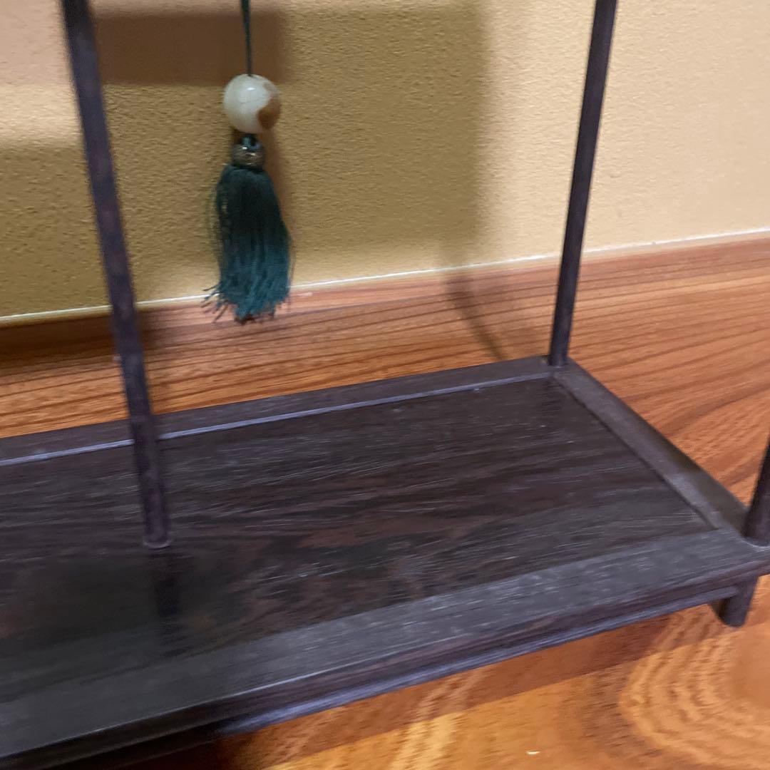 唐木 黒檀 小品盆栽飾り棚 箱卓 床の間置き台 ビンテージ品 昭和レトロ