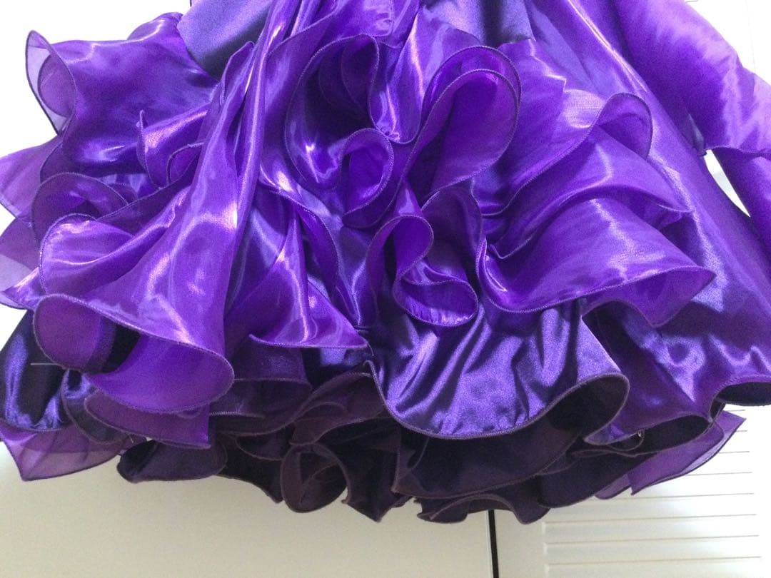 モダン社交ダンスドレス 紫色 M～L