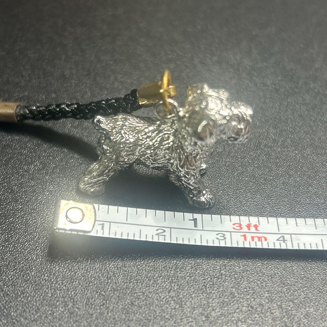 シルバー925シュナウザーチャーム 約3cm