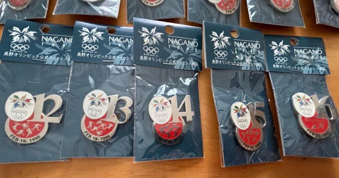長野オリンピック　開催期間中　記念日ピンバッジ
