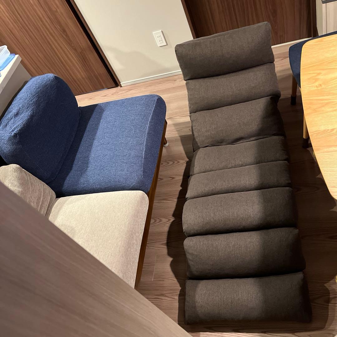 レバー付きリクライニング座椅子 寝椅子 簡易ソファー