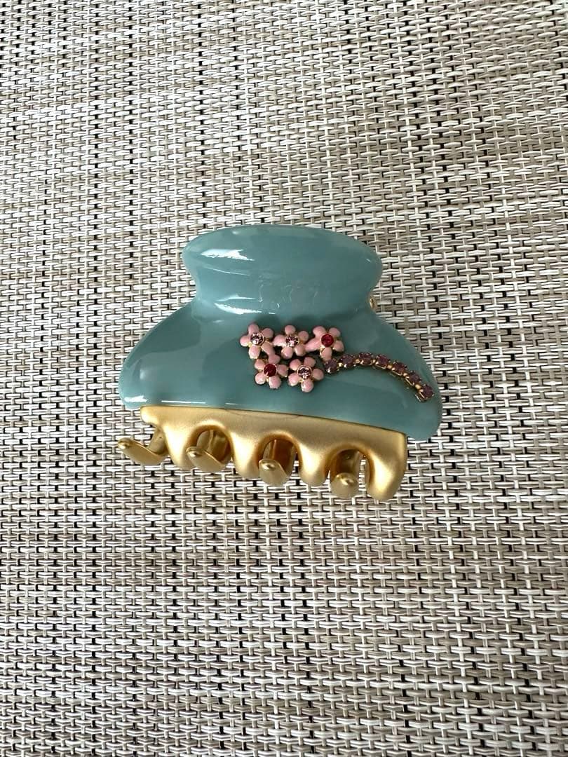 acca アッカ　ヘアクリップ　グランデサイズ　 ブルー　Gサイズ　美品