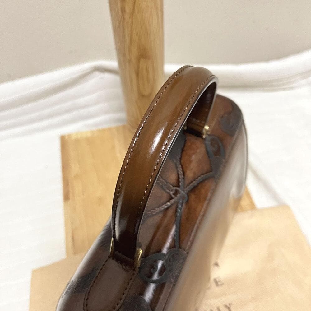 クリスチャン フローレンス 馬柄 ハンドバッグ レザー イタリア製 齋藤飛鳥