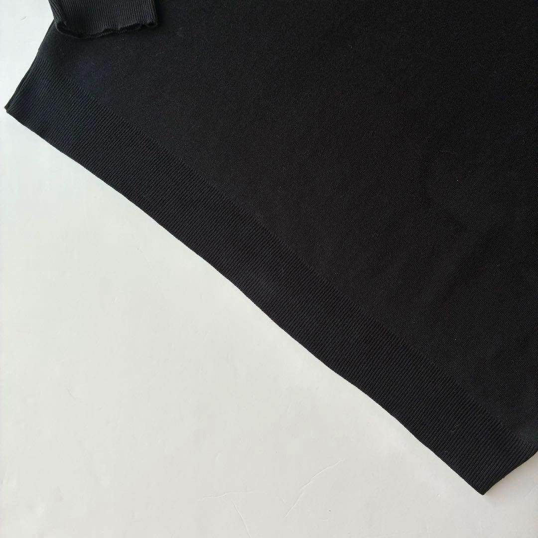 80s USA製 L.L.BEAN ブラック 黒 ハイゲージ コットン セーター