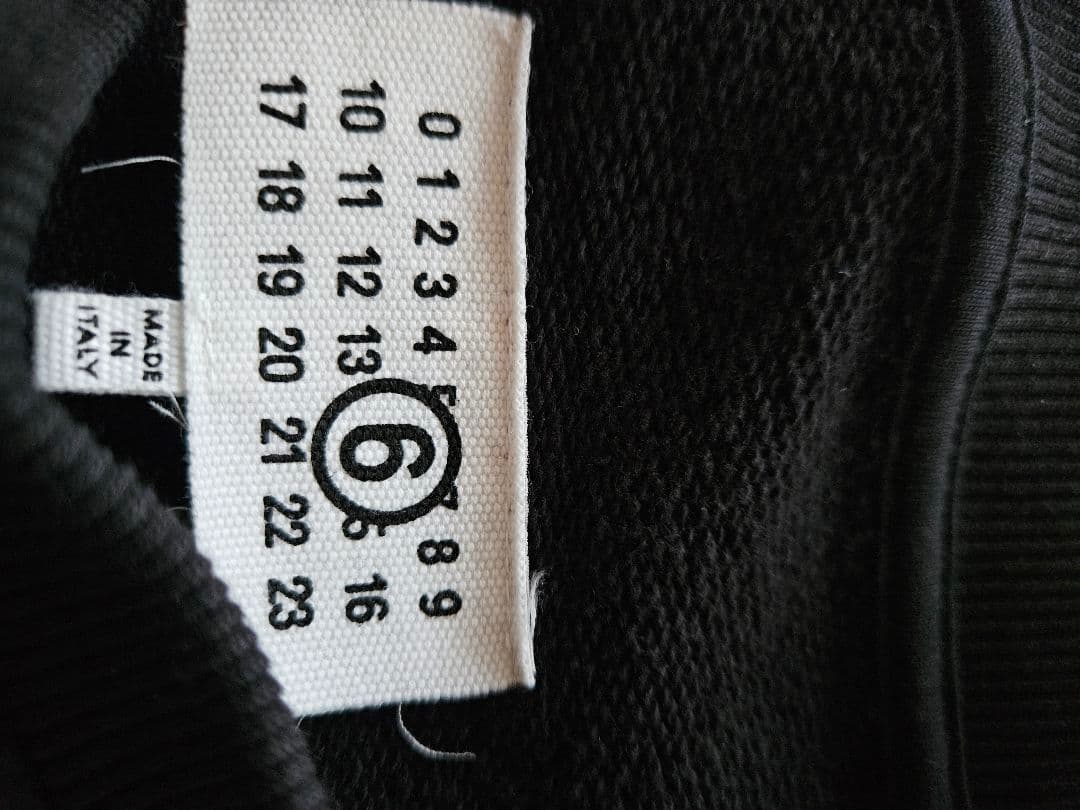 MM6Maison Margielaトレーナー長袖スウェット黒　メゾンマルジェラ