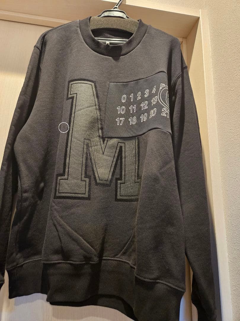 MM6Maison Margielaトレーナー長袖スウェット黒　メゾンマルジェラ