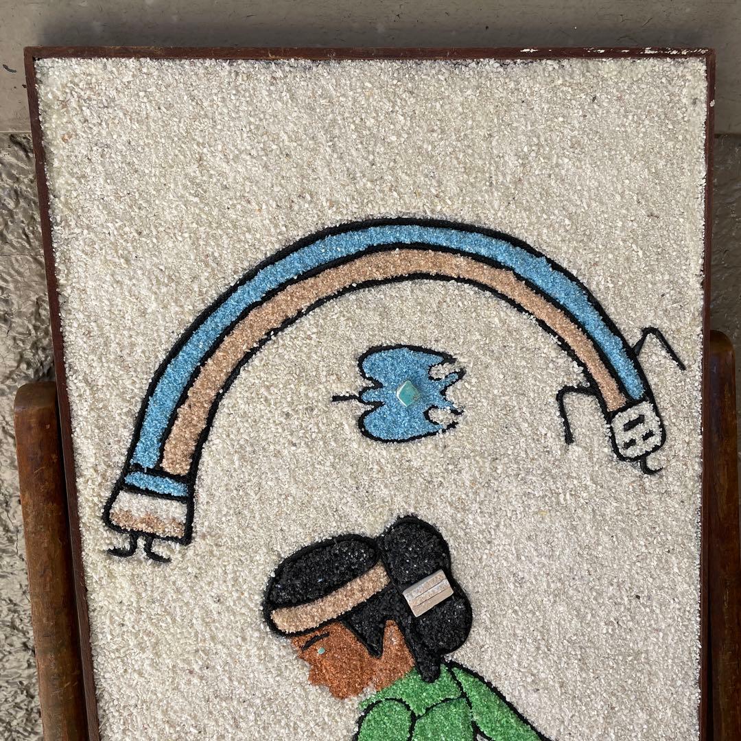 貴重BIG！アメリカアンティーク　精霊&インディアンの壁掛け　ネイティブUSA