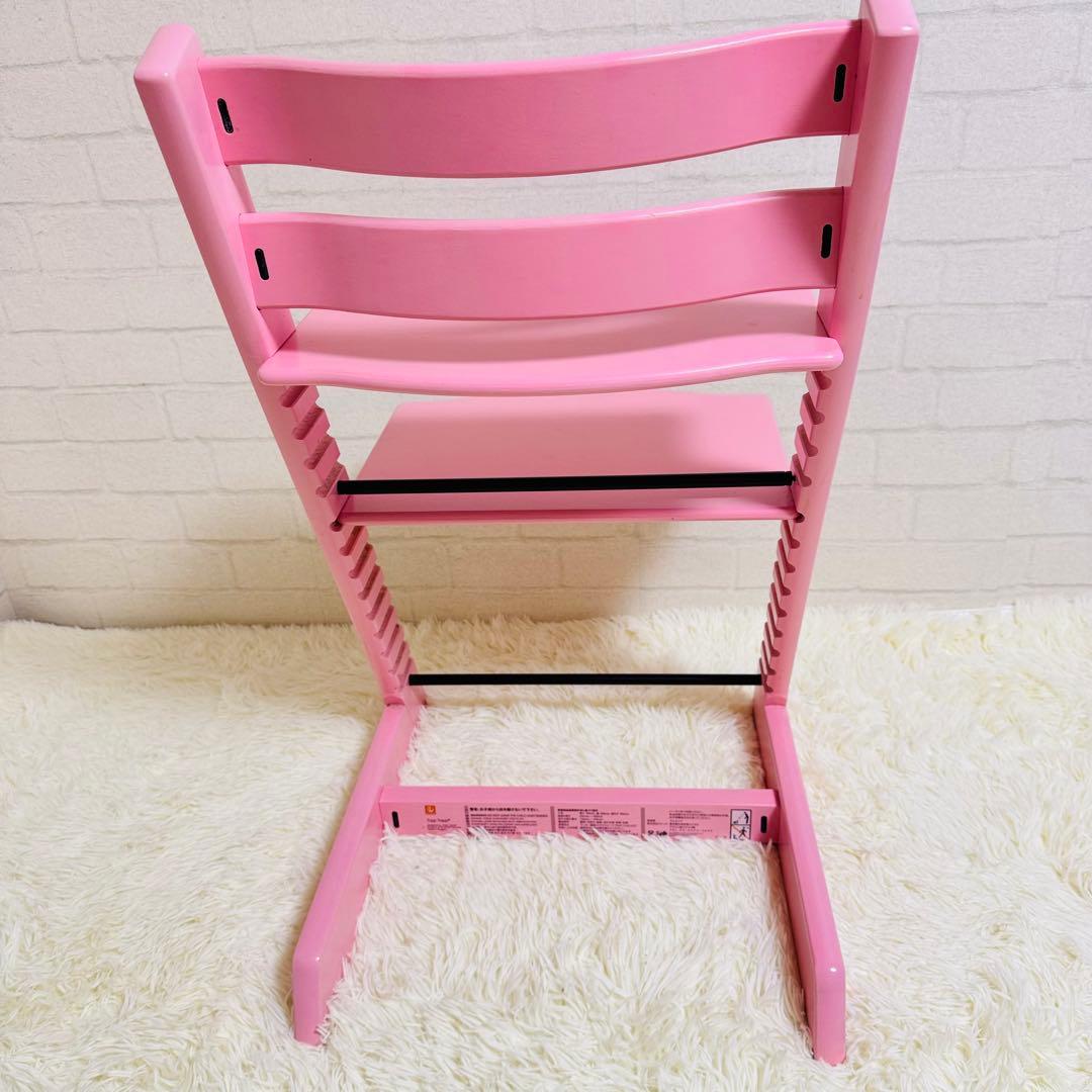 極美品✨ストッケ　トリップトラップ　シリアルNo6 ベビーセット付属 ピンク