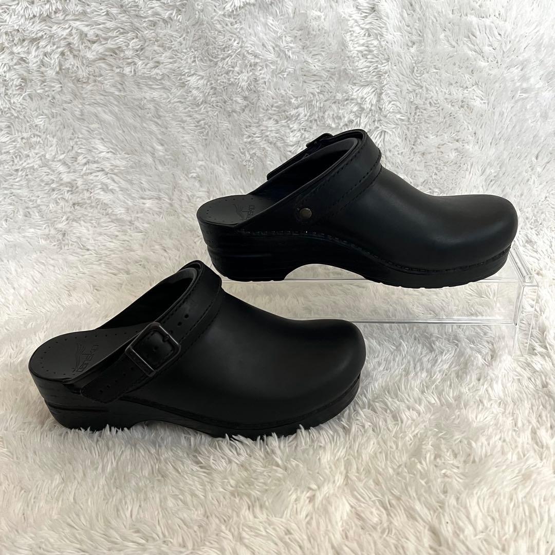 【美品】dansko Ingrid オイルドレザー ブラック 37サイズ