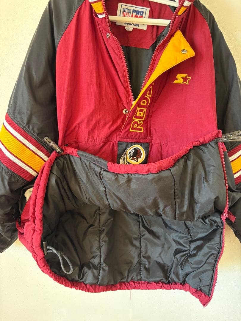 STARTER ハーフジップ・グラウンドコート ワシントン　レッドスキンズ