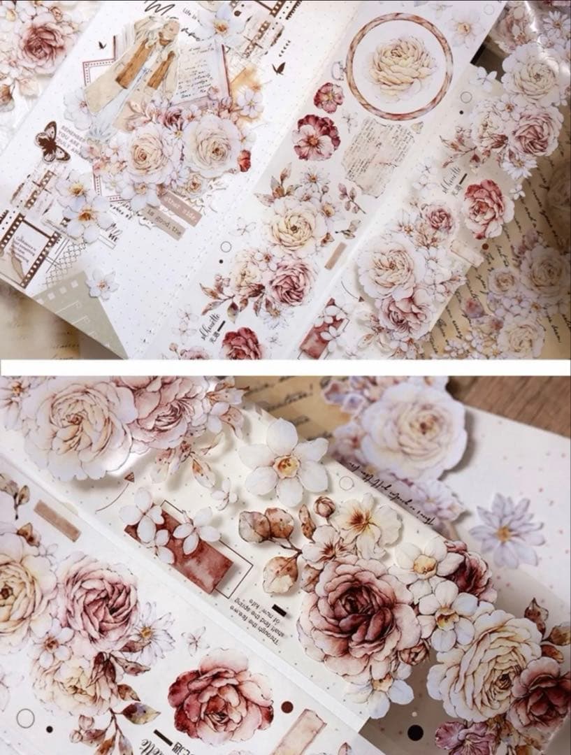 PET 5.5cm×6m 海外マスキングテープ　海外マステ　花