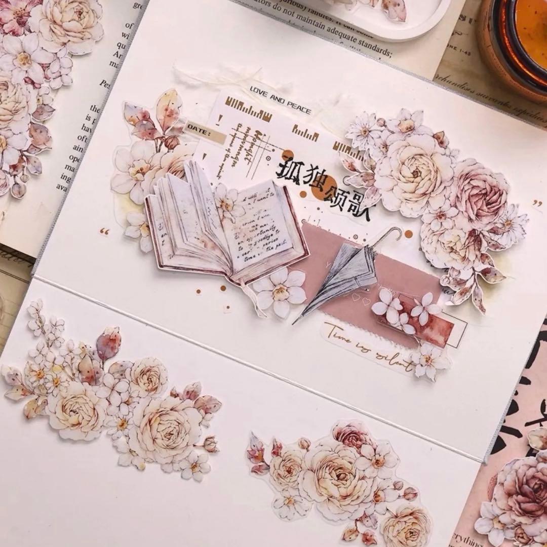 PET 5.5cm×6m 海外マスキングテープ　海外マステ　花