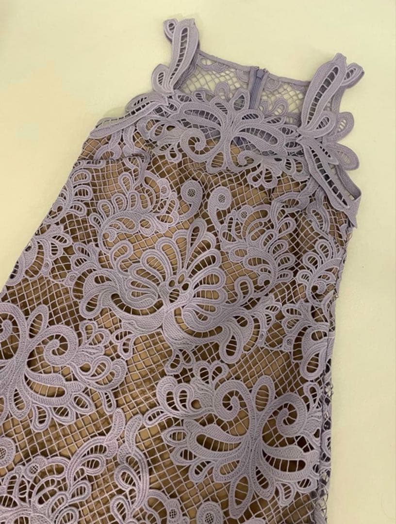 セルフポートレート　パープルレースワンピース　uk6