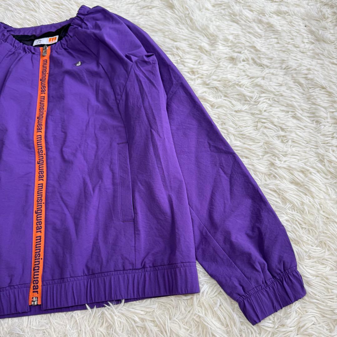 【マンシングウェア】極美品 ジップジャケット ノーカラー Lサイズ レディース