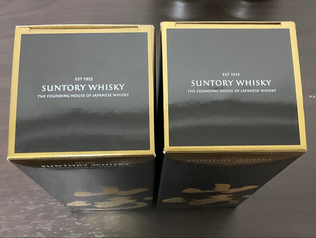 山崎 18年 シングルモルトウイスキー 2本セット 空瓶 化粧箱