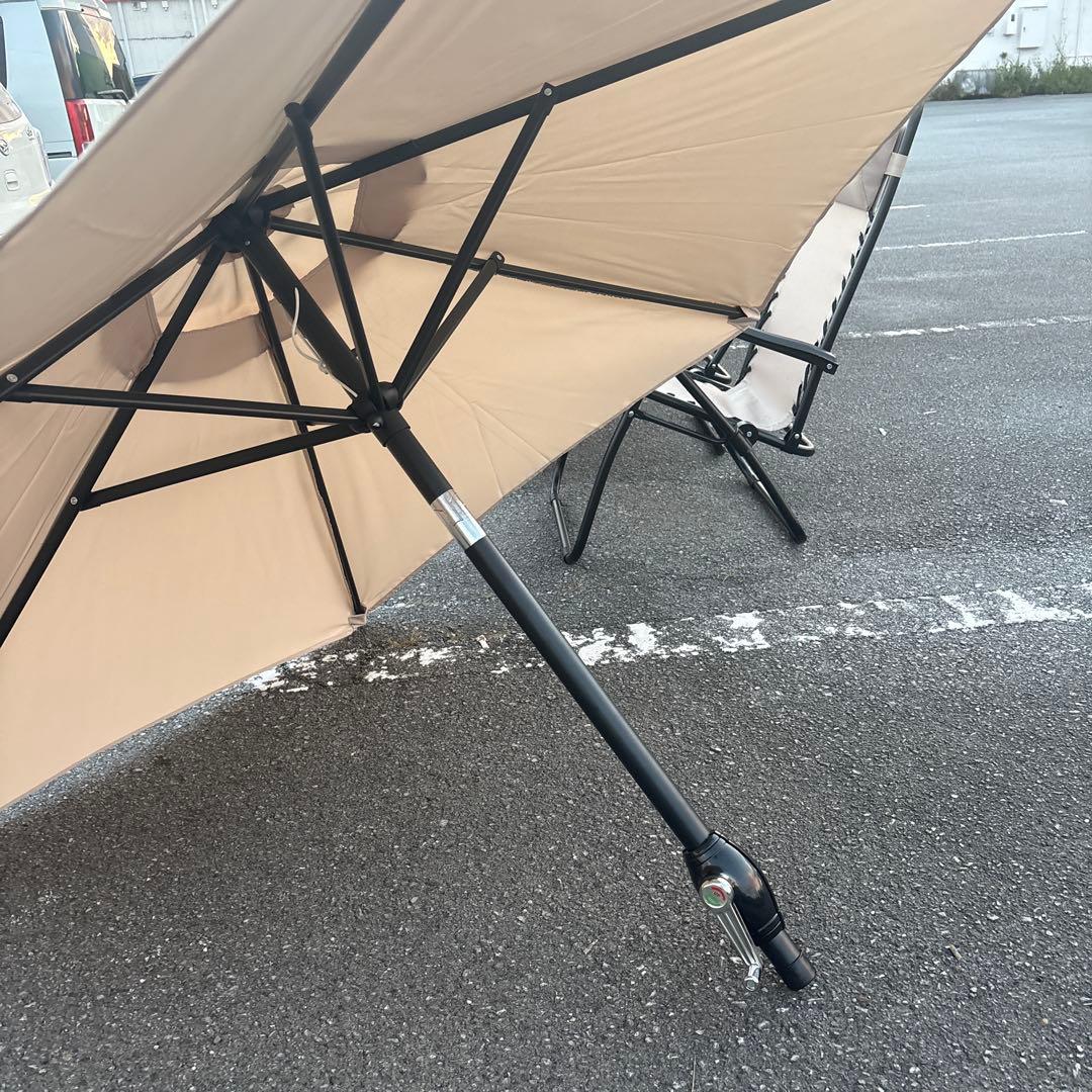 サウナ早い者勝ち⭐︎年末限定セール！！リクライニングチェア3脚とパラソルセット2本