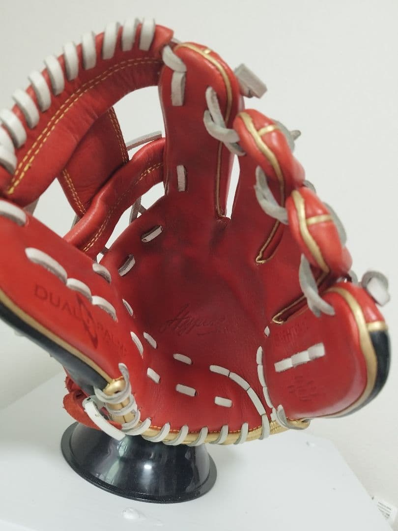 Rawlings 軟式グラブハイパーテック ／レッド×ゴールド×ブラック