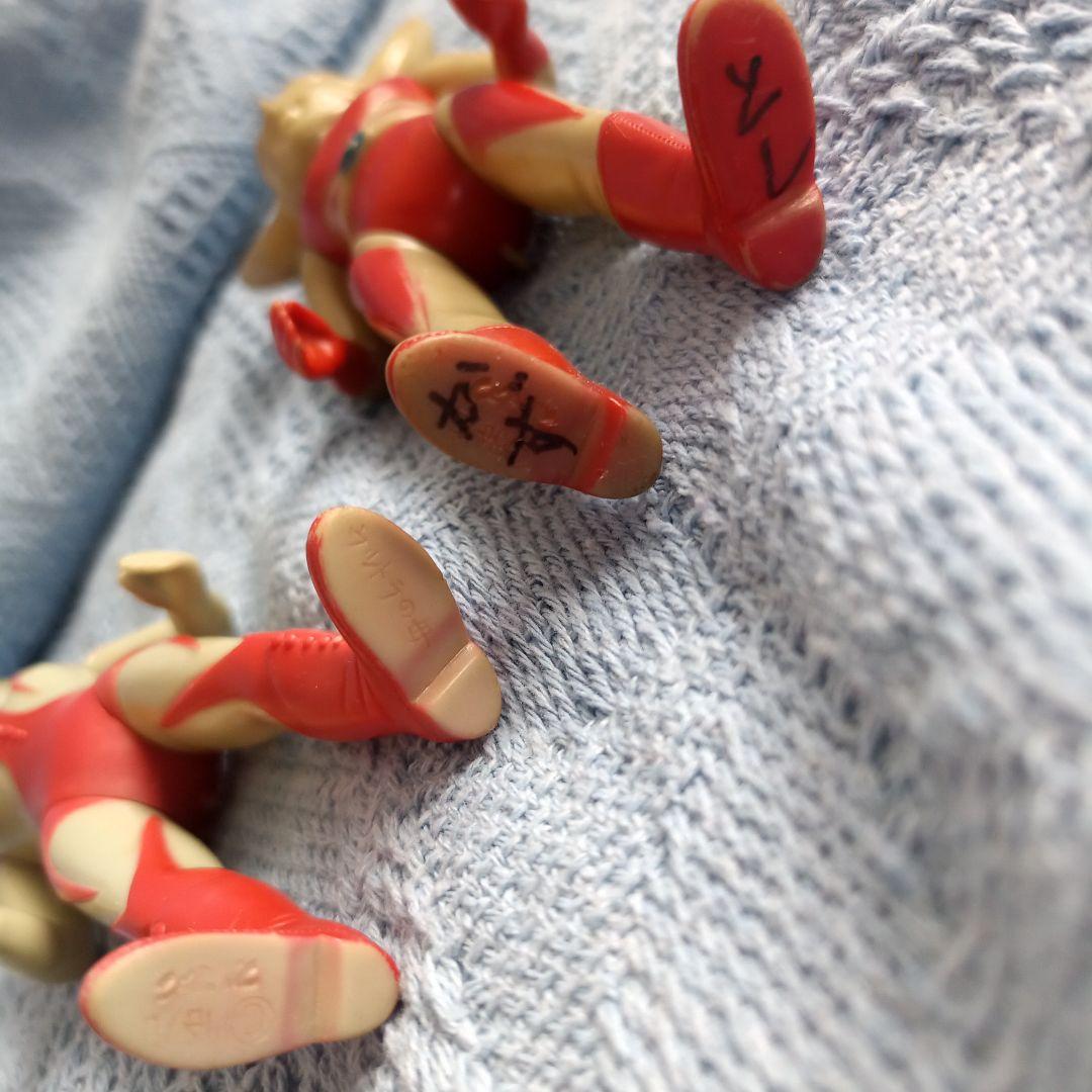 H*A様 ★ウルトラマン夫婦★ソフビ人形★ブルマァク★当時物★父記名あり★体長約