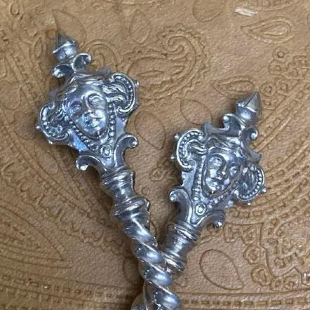 【純銀/約109g】スプーン/21cm 2点【マスカロン】