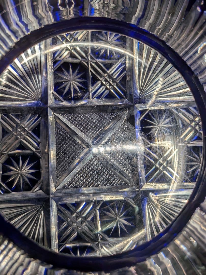 レトロ江戸切子灰皿アート飾