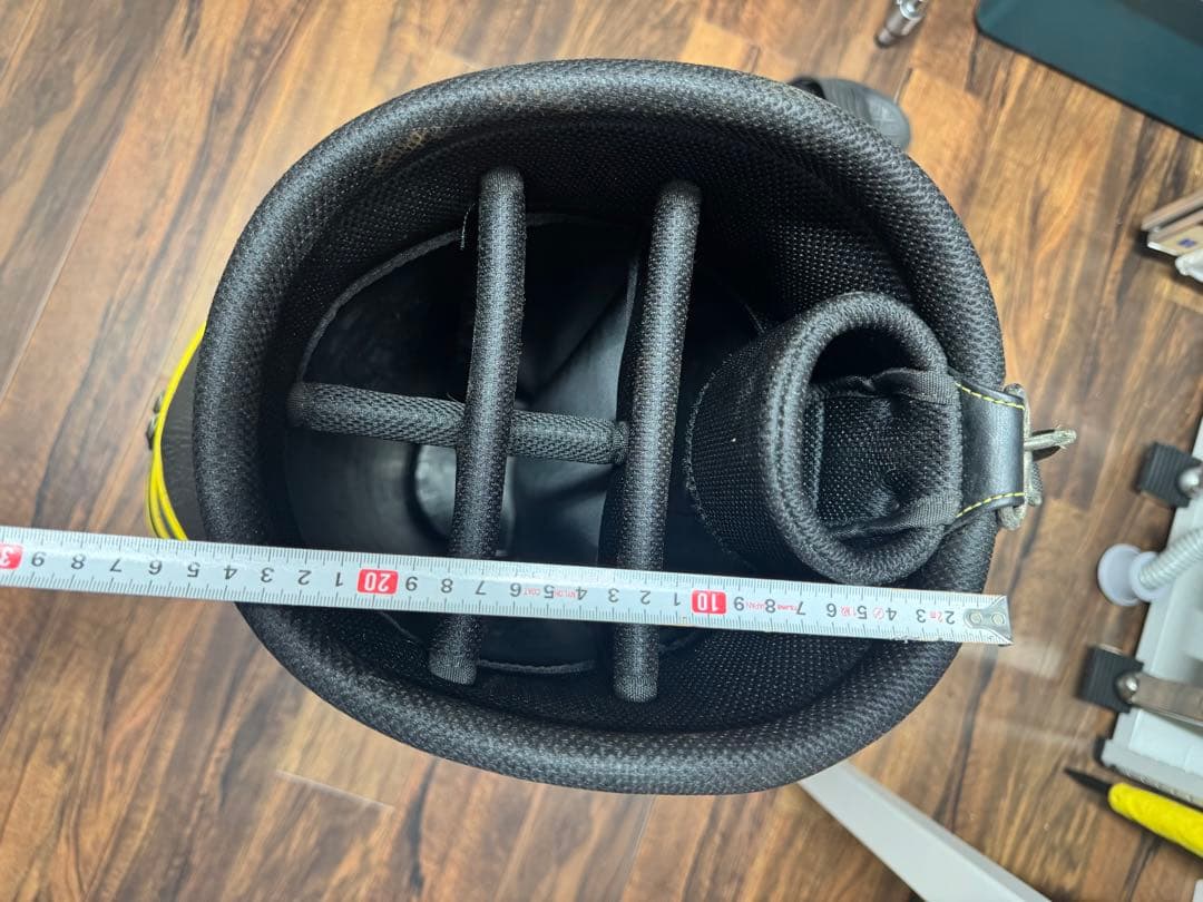 SINGHA アンブレラ付き　キャディバッグ ブラック/イエロー