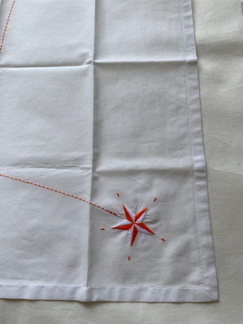 未使用 エルメス タグ付き コンステラシオン 刺繍ハンカチ