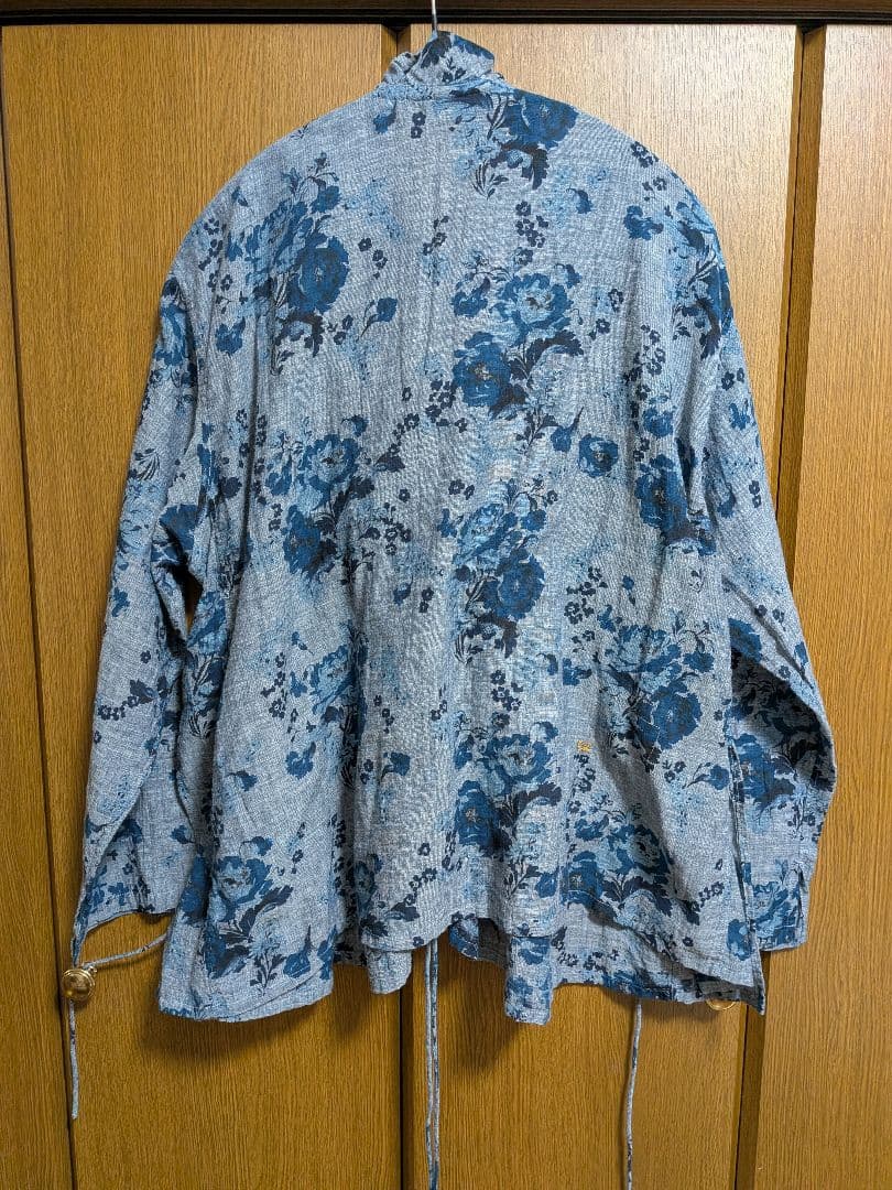 45R45rpm カーゼローズプリントのカシュクール（インディゴ）