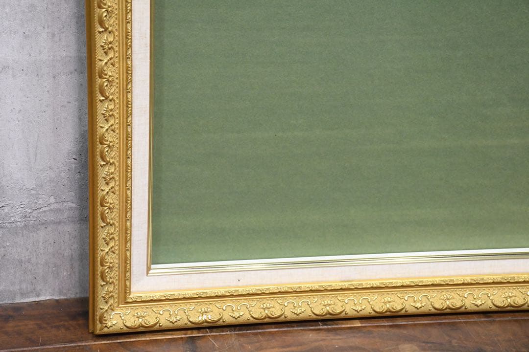 ECE143 ゴールドレリーフ 空額 油彩額 F10号 アクリル 油彩用 額縁