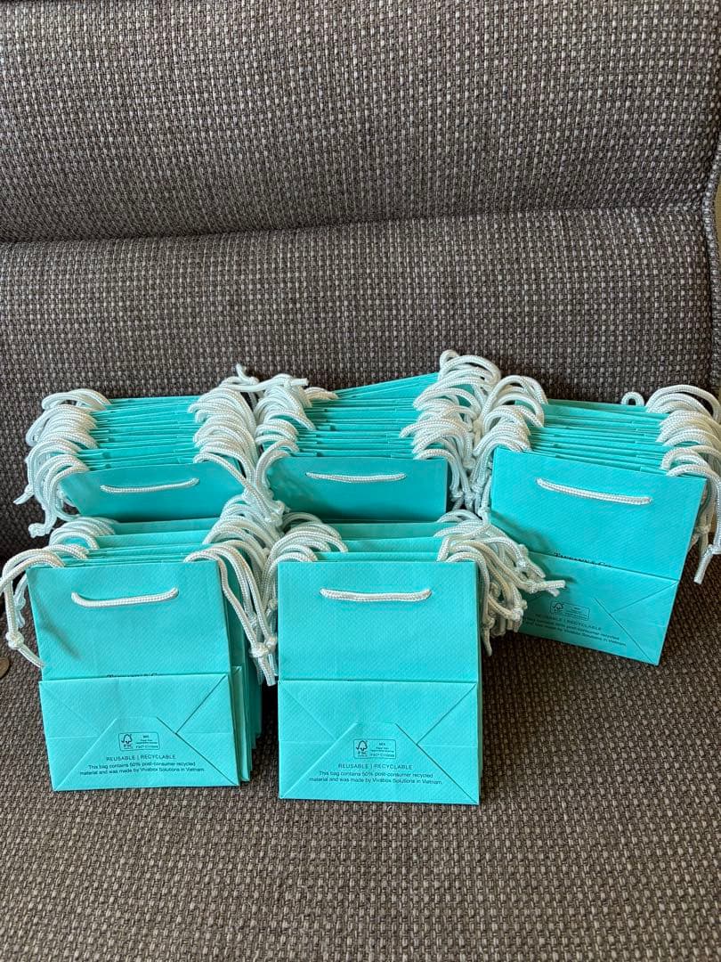 現行品　新品ティファニーミニショッパー紙袋 （12.5x15）50枚セット