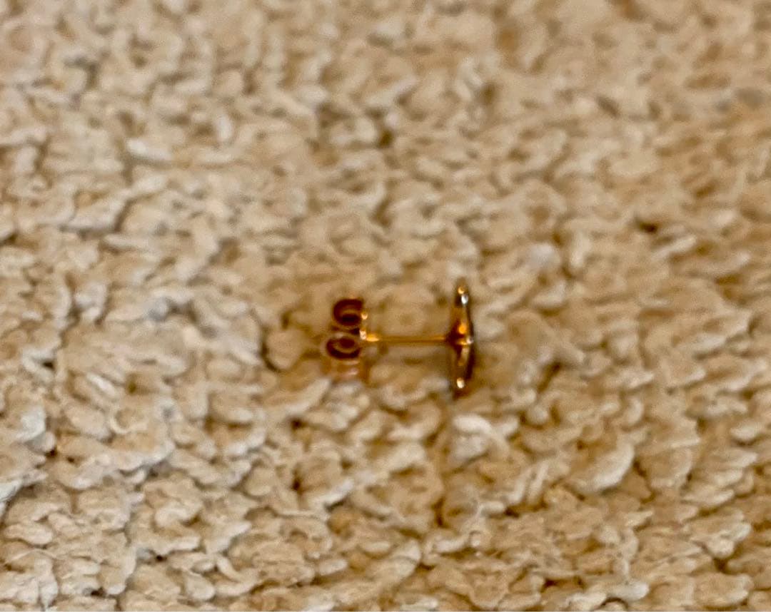 Pomellato DoDo 10K PG ブラックダイヤ ヒトデ ピアス 片耳