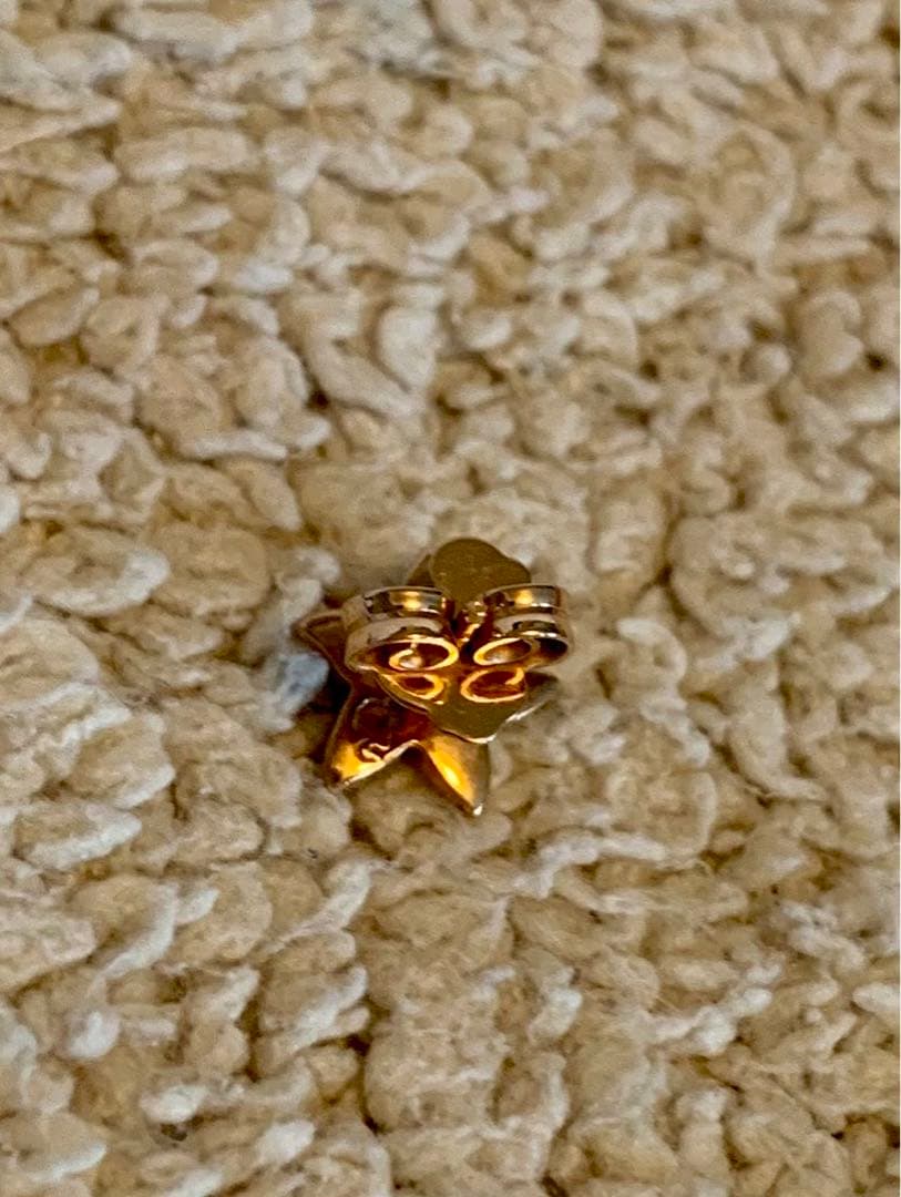 Pomellato DoDo 10K PG ブラックダイヤ ヒトデ ピアス 片耳