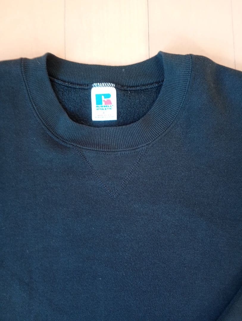 80s USA製 ブラック Russell Athletic ラッセル L