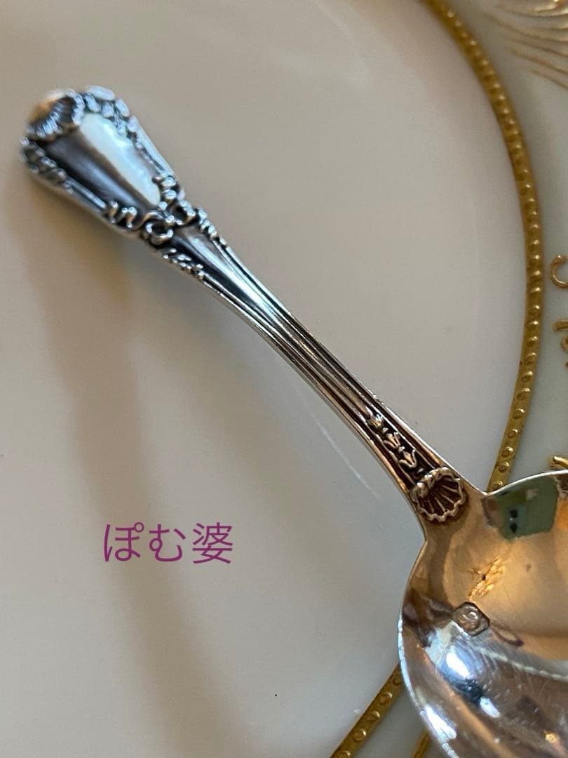 【フランス／ピュイフォルカ】純銀／コーヒースプーン「ポンパドール」