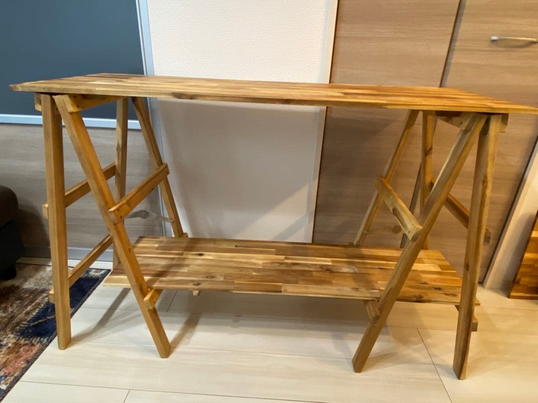 ビジョンピークス　アカシアキッチンラック＋オプションテーブル2点＋専用袋