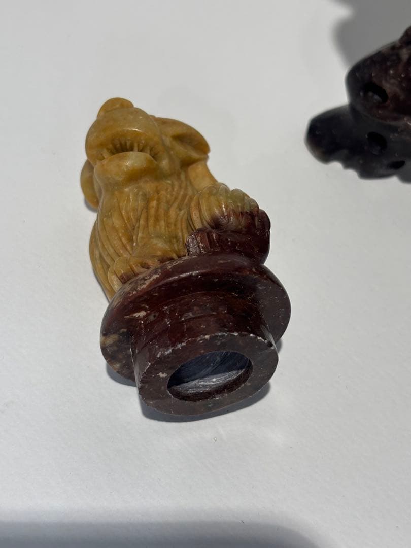 中国/獅子香炉/三頭の獅子/精密技工　/香炉（977）