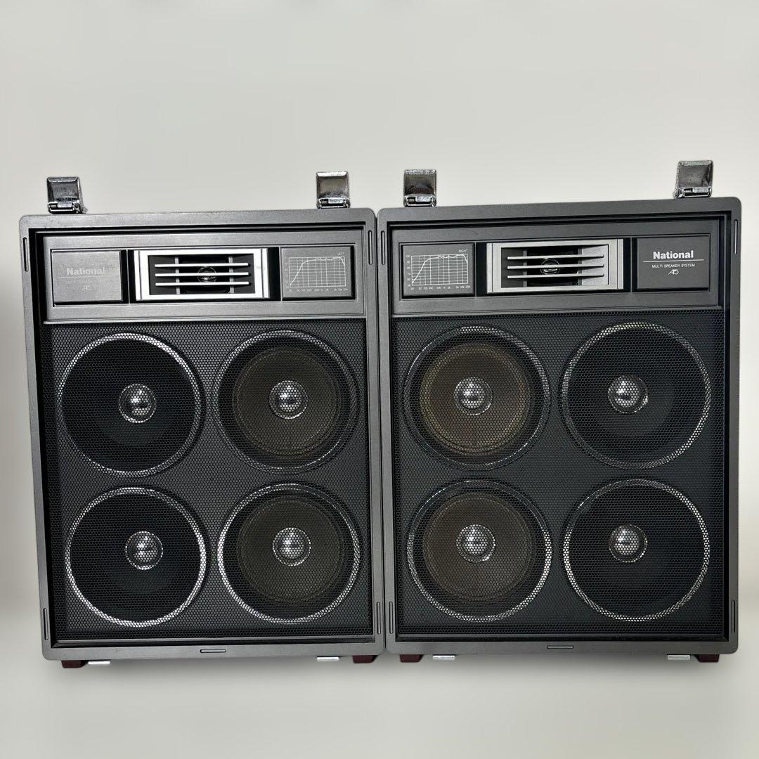 希少品National 大型ダブルカセットステレオシステム（ジャンク品）