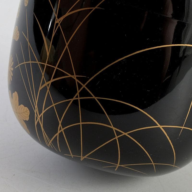 茶道具　長谷川恵史作　螺鈿装飾　鈴虫蒔絵　棗　共箱　V　9349