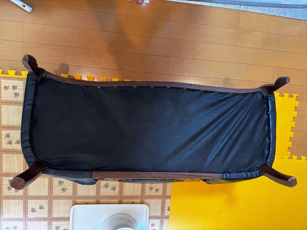 アンティーク黒革ソファ（ドール用）お値引中