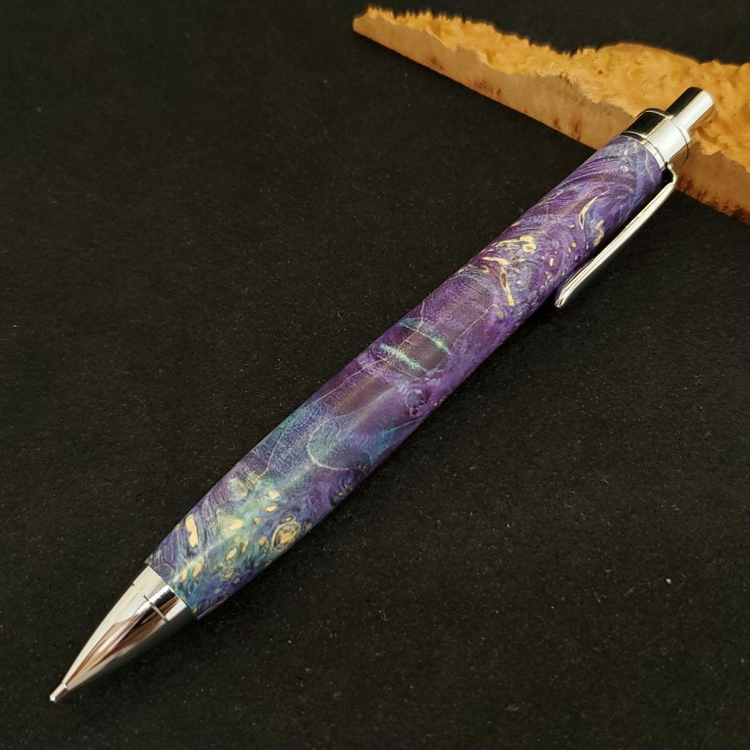 No.31ハンドメイド木軸シャーペンスタビライズドウッド