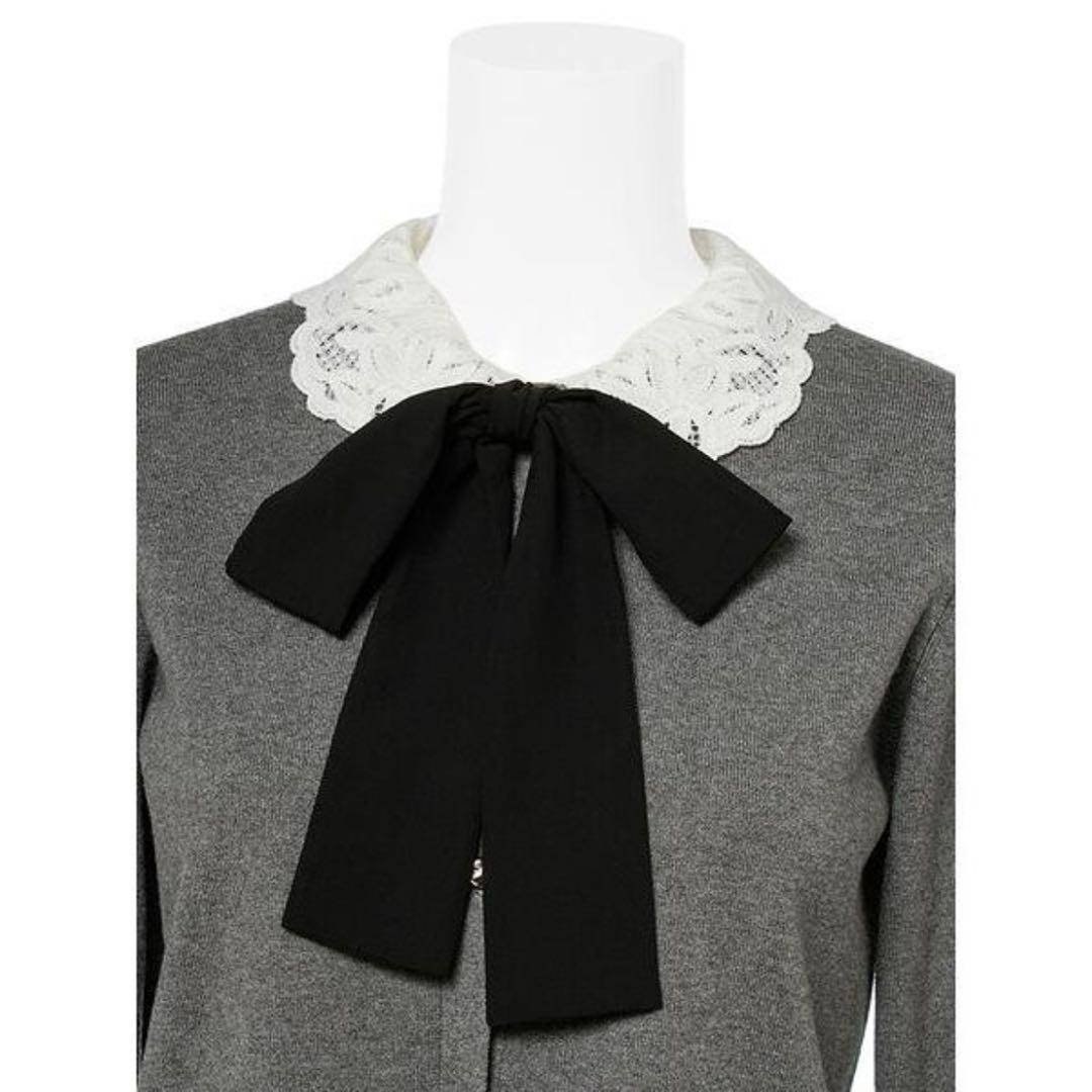 セルフォード 【WEB限定】デタッチャブルレースカラーカーディガン　CGRY