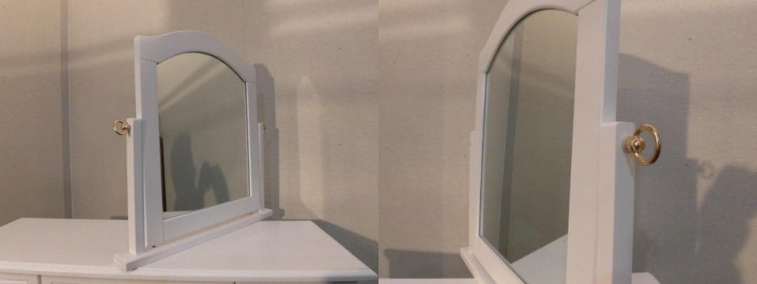 送料無料★ロココ調姫系アンティーク風猫足リボンドレッサーセット【フェミニン】