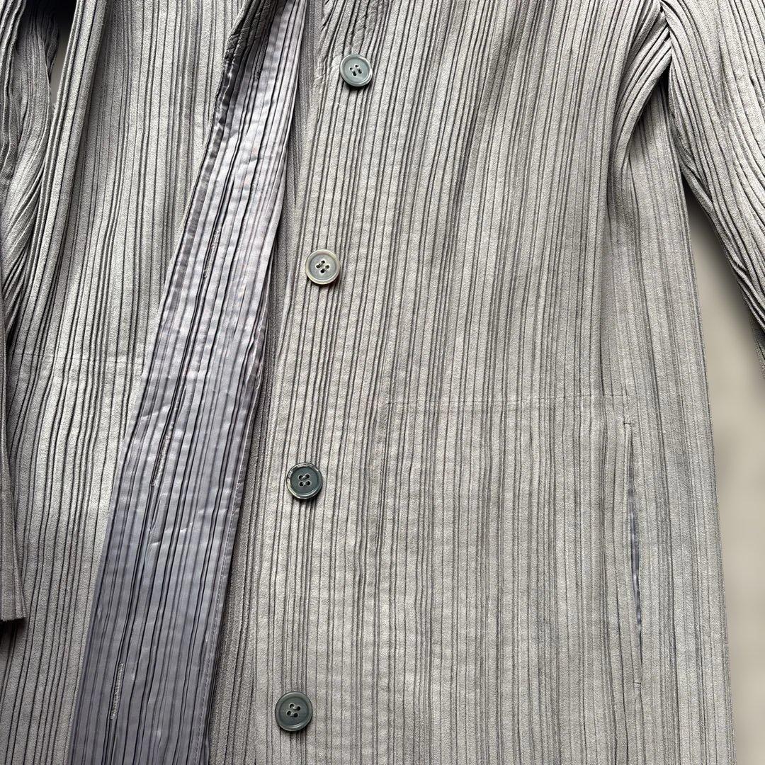 イッセイミヤケ プリーツプリーズ　ロングカーディガン