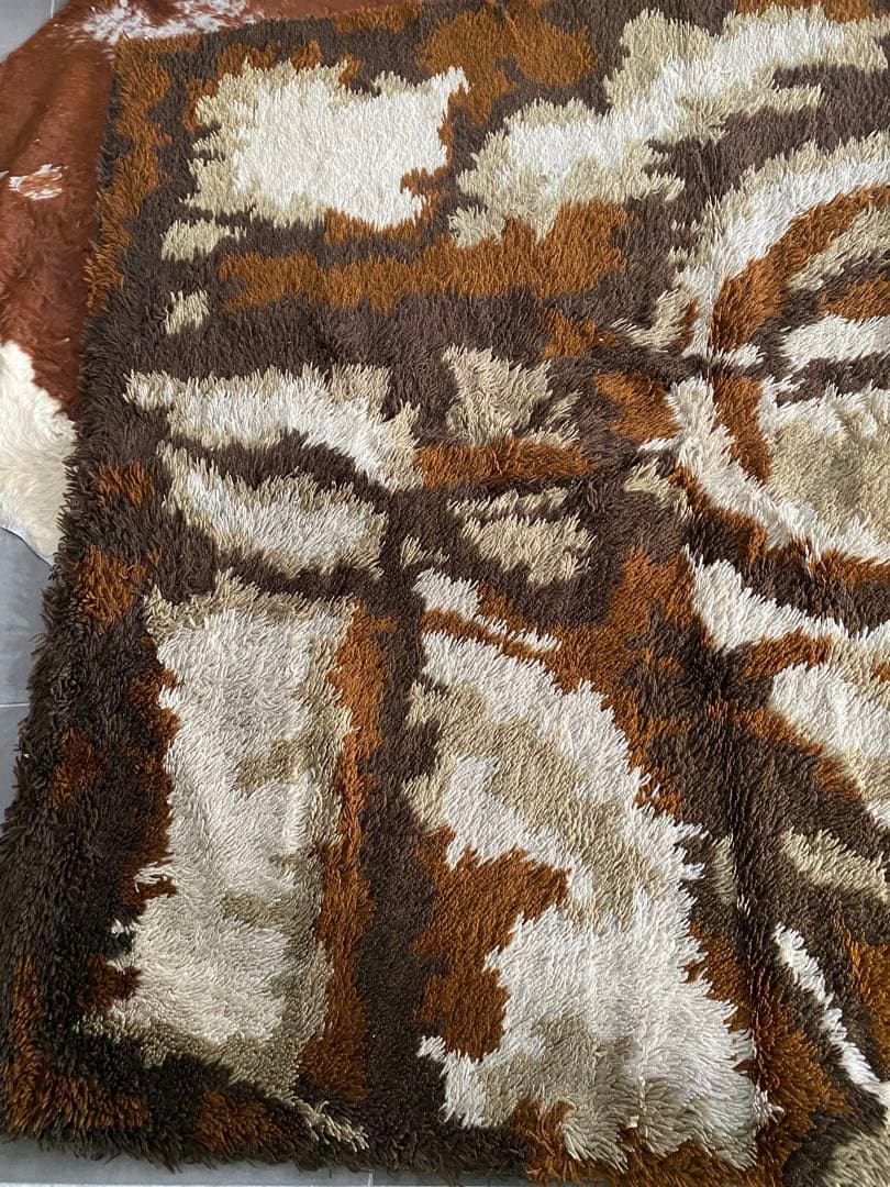 シャギーラグ ヴィンテージ 177cm×274cm 1970年代 大判