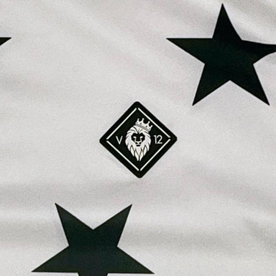 V12 ヴィトゥエルヴ 半袖 星柄 ポロシャツ ホワイト ゴルフ ウェア L