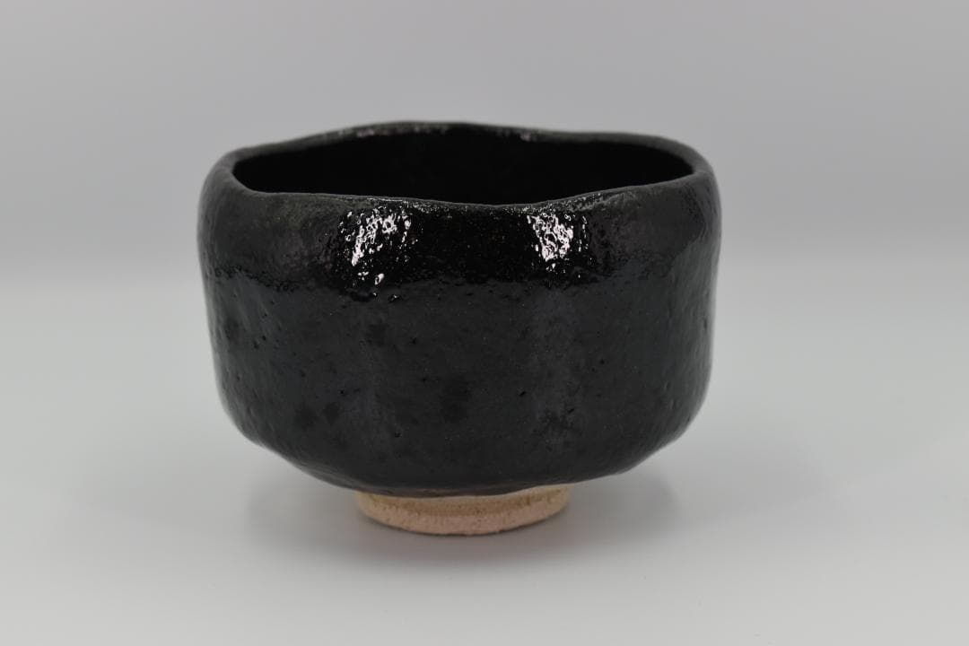 【極美品】和楽 作 黒楽茶碗 共箱・共布・栞付 真作保証 茶道具 抹茶椀 茶碗