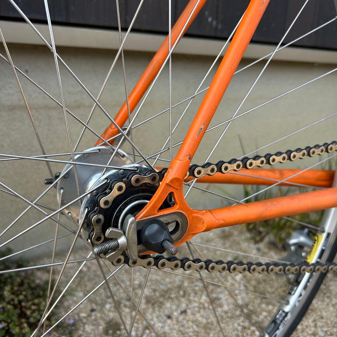 アンカー　ブリジストンフレーム競輪　自転車中古　街道ピスト練習用　完成車