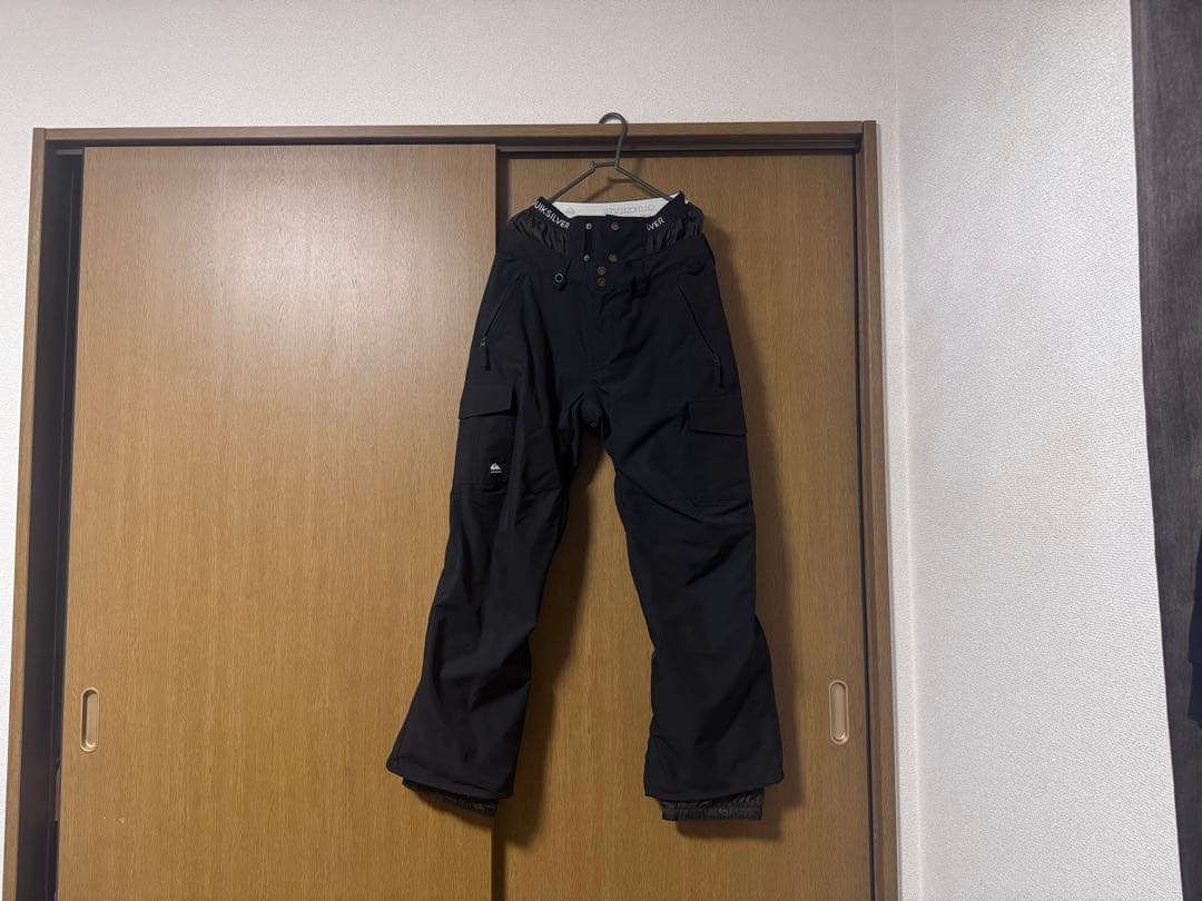 【QuikSilver】スノボウェアセット（ゴーグル、グローブ、ベルト付）