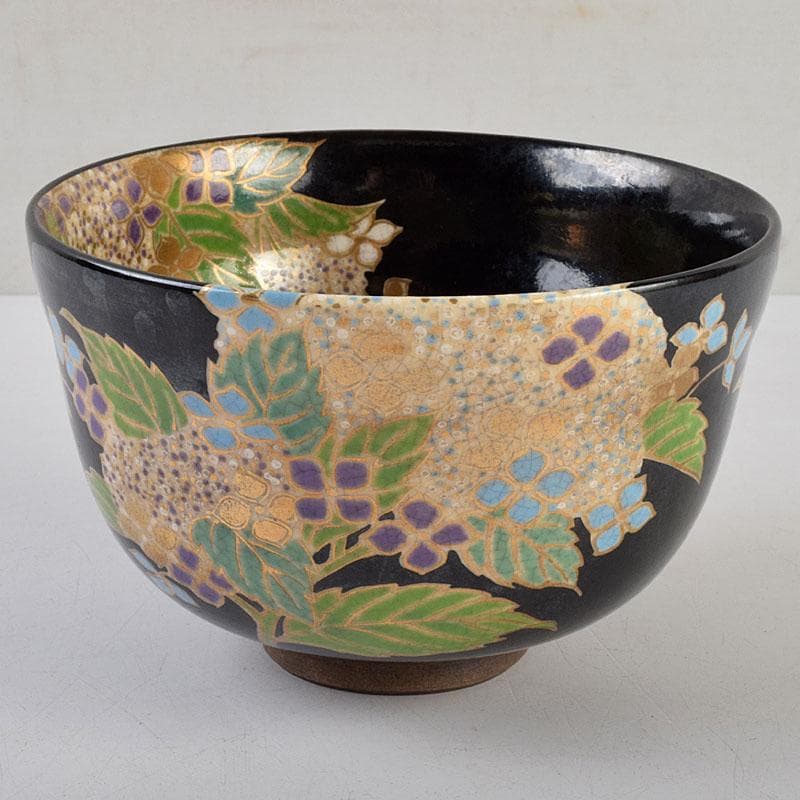 茶道具　尾形乾山作　山梅　紫陽花　茶碗　一双　共箱　V　9162